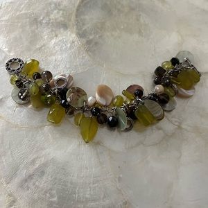 One of a kind, Abalone, shell, and beads citrine bracelet